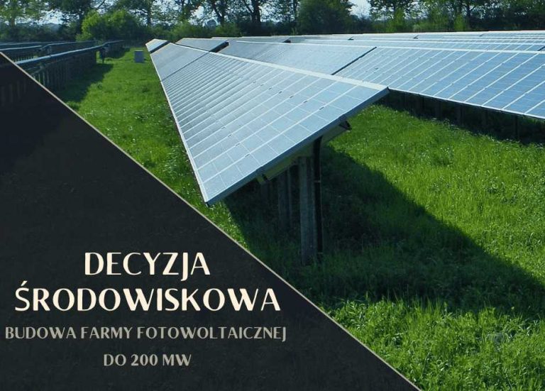 Decyzja środowiskowa dla farmy fotowoltaicznej